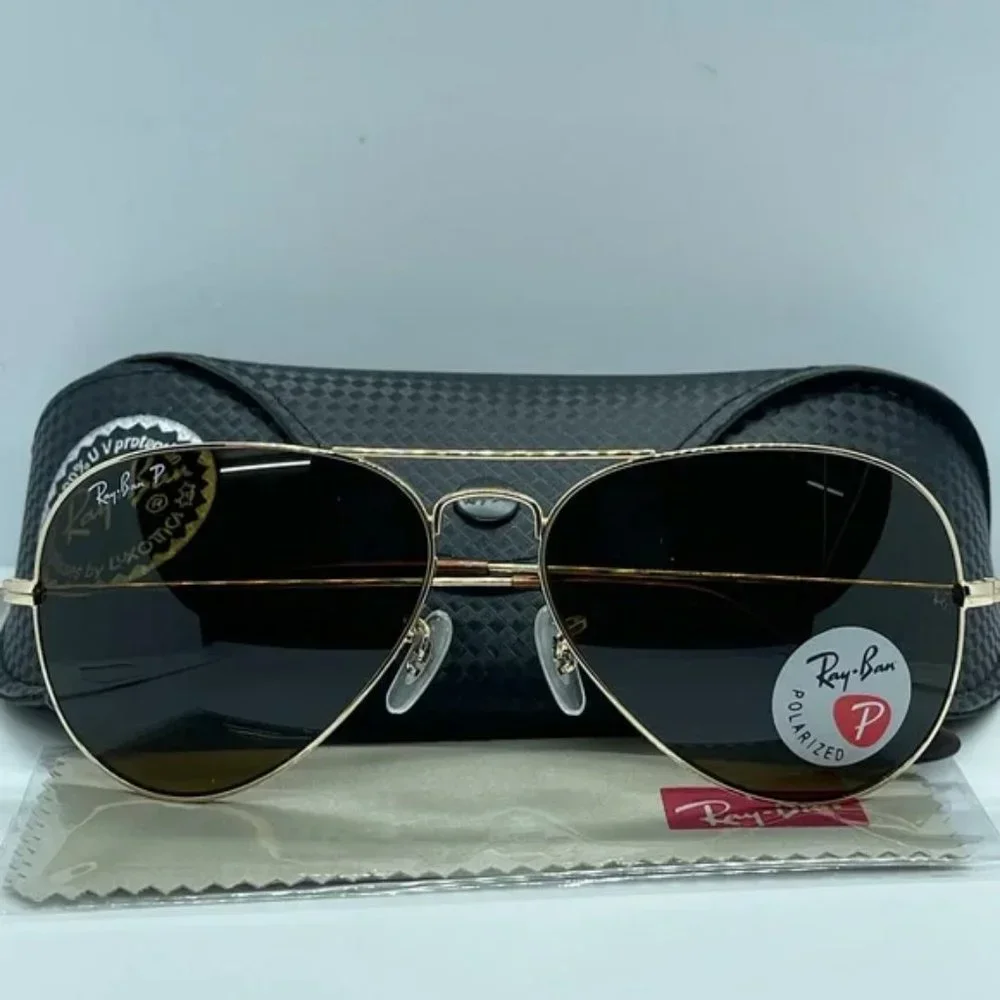 New Rayban Aviator Polarized 3025 Gold/Brown Polar asstd sizes - Picture 6 of 9